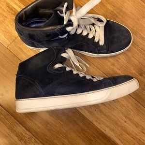 LANVIN black high top sneakers US 10 / UK 11